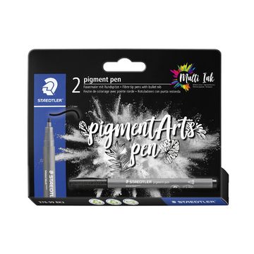 STAEDTLER Feutre pigment pen, noir, étui carton de 2