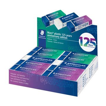 STAEDTLER Gomme en plastique Mars plastic, présentoir de 20