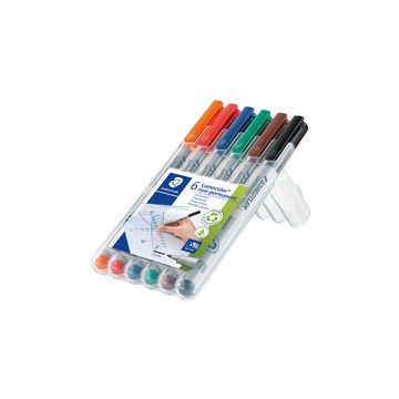 STAEDTLER Marqueur non permanent 316F Lumocolor, étui de 6