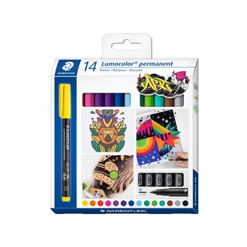 STAEDTLER Marqueur permanent 317M Lumocolor, étui de 14