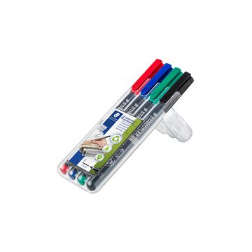 STAEDTLER Marqueur permanent 318F Lumocolor, étui de 4