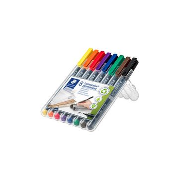 STAEDTLER Marqueur permanent 318F Lumocolor, étui de 8