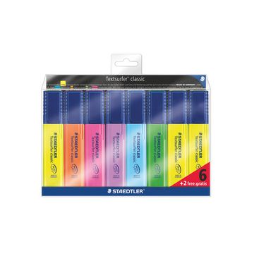 STAEDTLER Surligneur "Textsurfer Classic", 6 + 2 gratuits