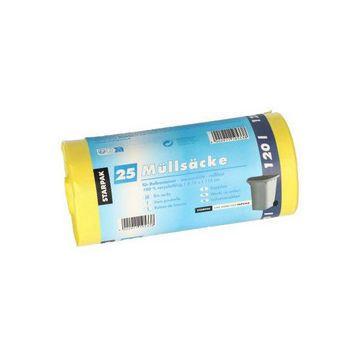 STARPAK Sac poubelle HDPE, 120 litres, jaune