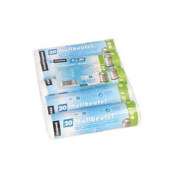 STARPAK Sac poubelle HDPE, 60 litres, blanc