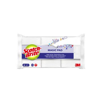 Scotch-Brite Gomme de nettoyage MAGIC PAD, pack de 6, blanc