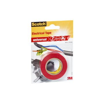 Scotch Ruban isolant universel, 15 mm x 10 m, rouge