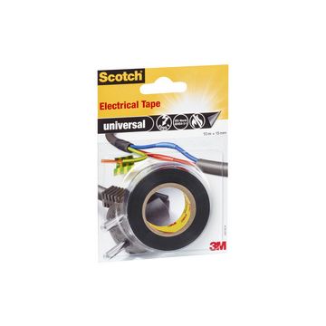 Scotch Ruban isolant universel, 15 mm x 10 mm, noir