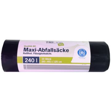 Secolan TRILine Sac poubelle Maxi, vert/noir, 240 litres