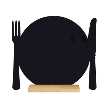 Securit Ardoise de table SILHOUETTE "Assiette"