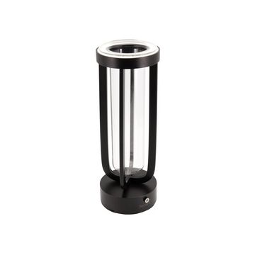 Securit Lampe de table à LED rechargeable FLORENCE, noir