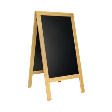 Securit Panneau trottoir DELUXE, avec tableau noir, hêtre