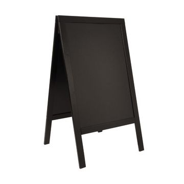 Securit Panneau trottoir WOODY, avec tableau noir, noir