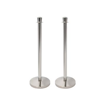 Securit Set de 2 poteaux d'accueil CLASSIC, chrome