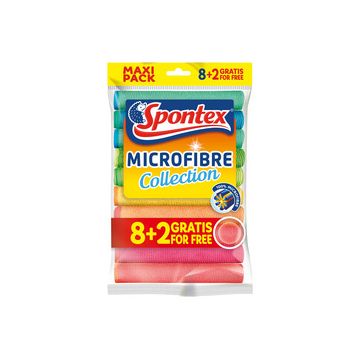 Spontex Chiffon microfibre Collection, 8+2 GRATUIT