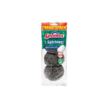 Spontex Spirale à récurer en inox Spirinett, pack de 3 Spontex Spirale à récurer en inox Spirinett, pack de 3