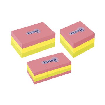 Tartan Bloc-notes repositionnable, 76 x 76 mm, assorti fluo