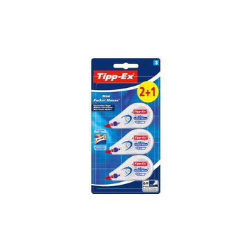 Tipp-Ex Roller correcteur Mini Pocket Mouse, 5 mm x 6 m, 2+1