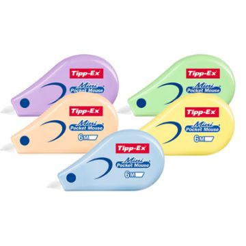 Tipp-Ex Rouleau correcteur Mini Pocket Mouse Pastel, 10 x10