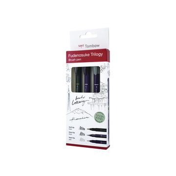 Tombow Crayon de calligraphie Fudenosuke Trilogy, set de 3