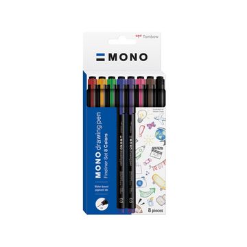 Tombow Feutre à pointe fine MONO drawing pen, étui de 8