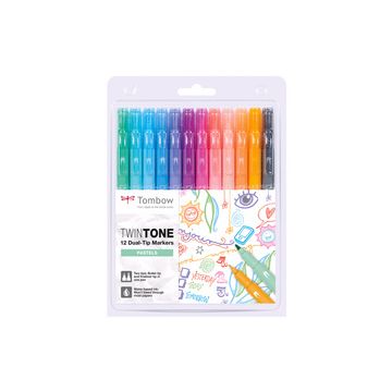 Tombow Feutre double pointe "TwinTone" Pastell Colours