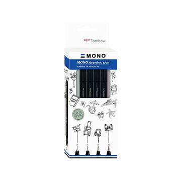 Tombow Feutre fin MONO drawing pen "Fine Set", set de 4