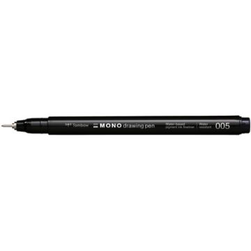 Tombow Feutre fin MONO drawing pen, largeur de tracé 005