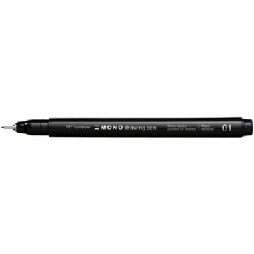 Tombow Feutre fin MONO drawing pen, largeur de tracé 01