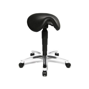 Topstar Tabouret "Bonanza", cuir véritable, noir