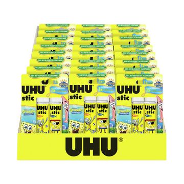 UHU Bâton de colle stic Bob l'éponge, 2 x 21 g, présentoir