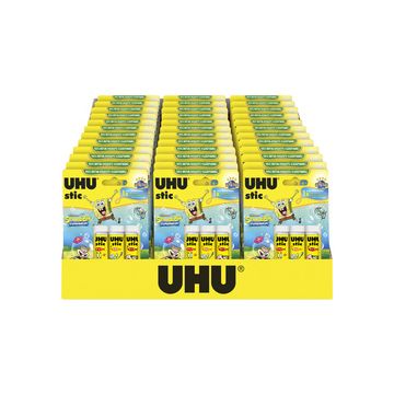 UHU Bâton de colle stic Bob l'éponge, 3 x 8,2 g, présentoir