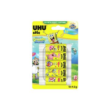 UHU Bâton de colle stic Bob l'éponge, 5 x 8,2 g, blister