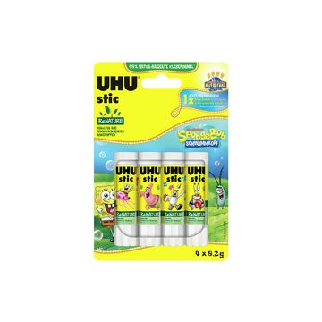 UHU Bâton de colle stic ReNATURE Bob l'éponge, 4 x 8,2 g