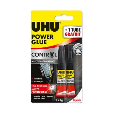 UHU Colle instantanée POWER GLUE liquide Control, 3 g