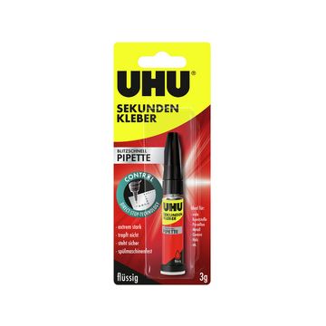 UHU Colle instantanée blitzschnell PIPETTE, flacon de 3 g