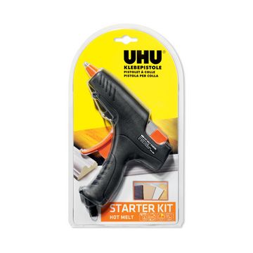 UHU Pistolet à colle Hot Melt, kit de démarrage, noir/orange UHU Pistolet à colle Hot Melt, kit de démarrage, noir/orange