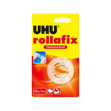 UHU Ruban adhésif rollafix 19 mm x 25 m, transparent