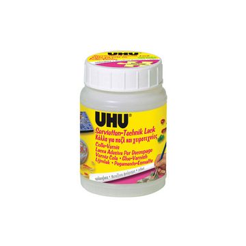 UHU colle-vernis pour serviettes, aspect satiné, contenu: