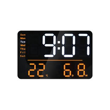 UNiLUX Horloge digitale multifonction à LED NUMI, noir