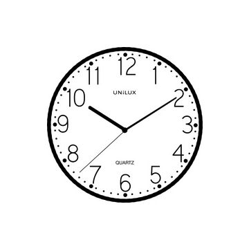 UNiLUX Horloge murale/horloge à quartz NESSY, noir