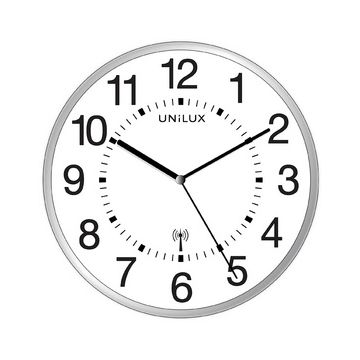 UNiLUX Horloge murale radio-pilotée "MAXI WAVE", argent