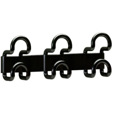 UNiLUX Patère "FIL 343", 3 crochets, noir