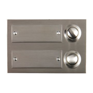 UniTEC Bouton pour sonnette, en zinc moulé, 2 boutons