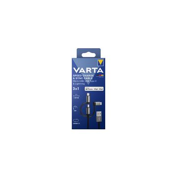 VARTA Câble de chargement Speed Charge & Sync cable 3en1