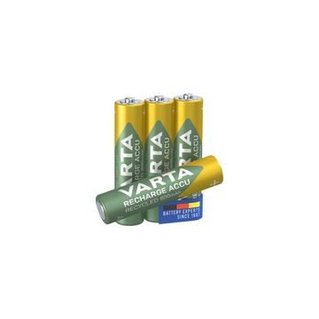 VARTA Pile NiMH "RECHARGE ACCU Recycled", Micro AAA, 800 mAh