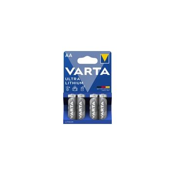 VARTA Pile au lithium "ULTRA Lithium", Mignon (AA), 4 piles