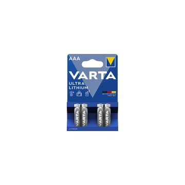 VARTA Pile au lithium Ultra Lithium, Micro (AAA), pack de 4 VARTA Pile au lithium Ultra Lithium, Micro (AAA), pack de 4