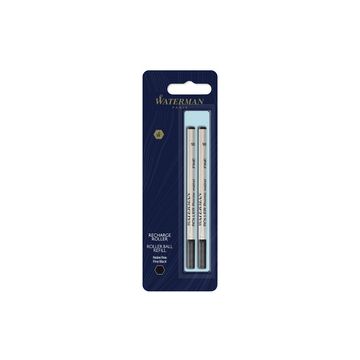 WATERMAN Recharge pour stylo roller, blister de 2, noir