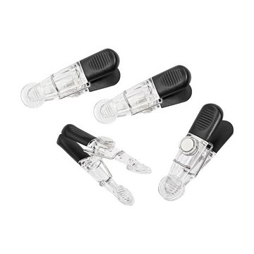 WEDO Aimants clip GLOSSY, kit de 4, noir / transparent